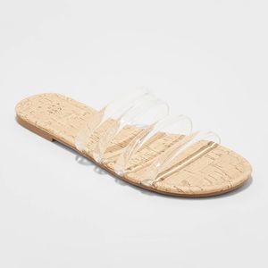 A New Day Clear strappy slide sandals